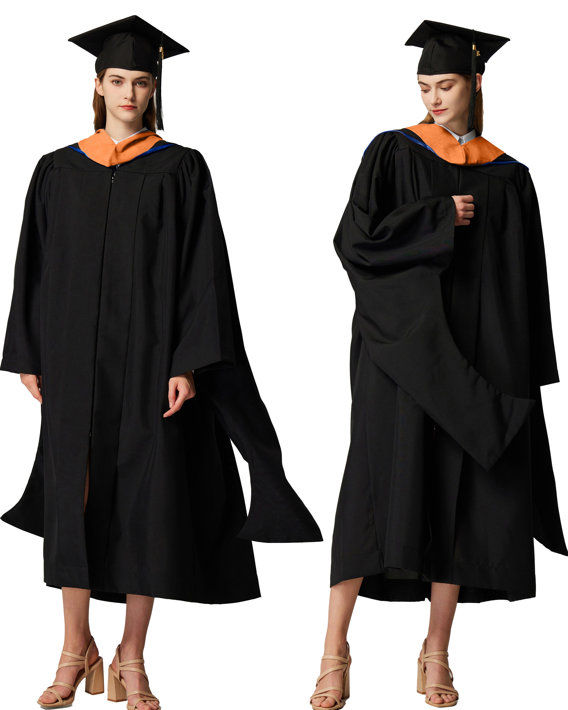 MyGradDay Unisex Master Graduation Gown Cap and Hood Master Regalia with 2026 Tassel