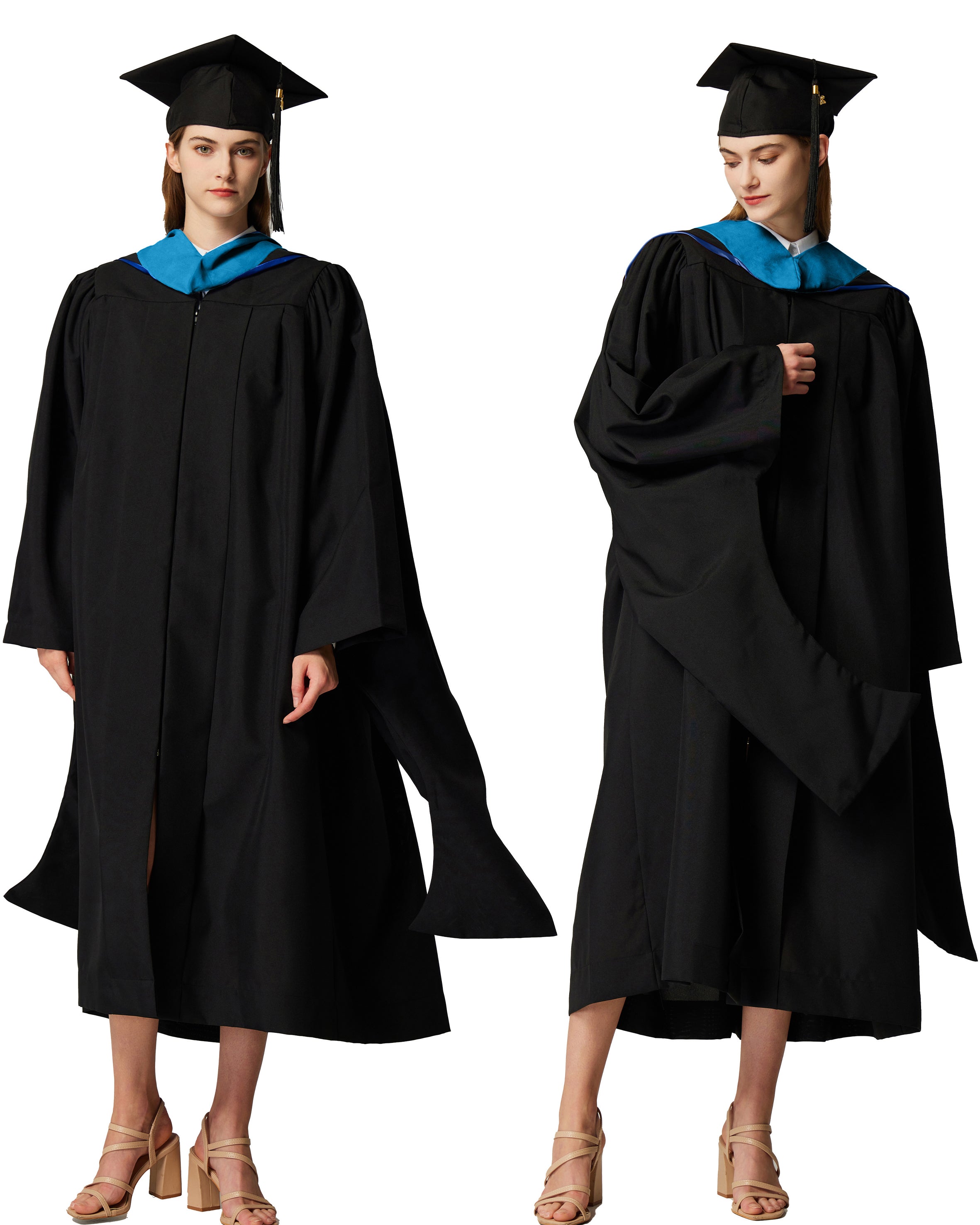 MyGradDay Unisex Master Graduation Gown Cap and Hood Master Regalia with 2026 Tassel