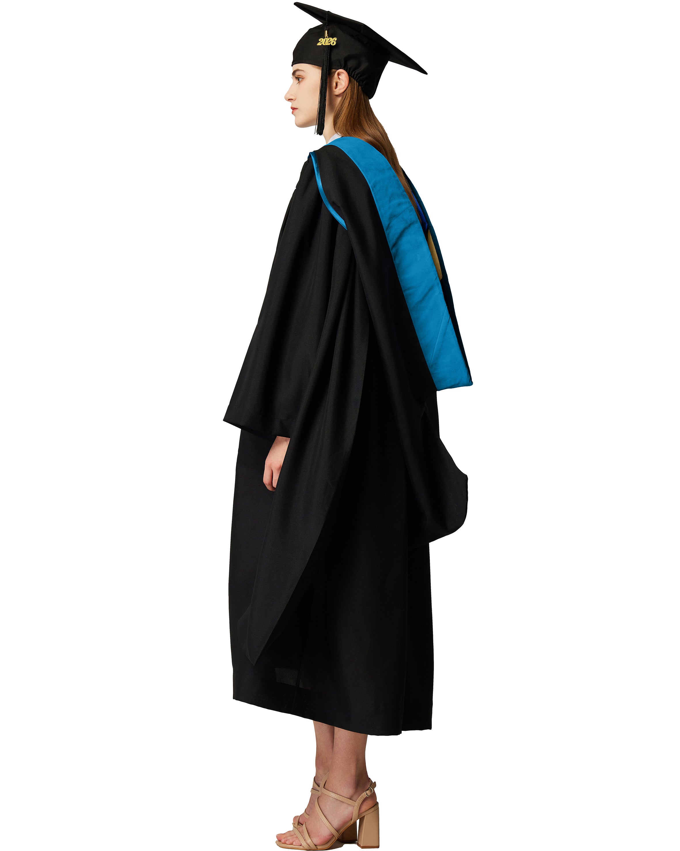 MyGradDay Unisex Master Graduation Gown Cap and Hood Master Regalia with 2026 Tassel