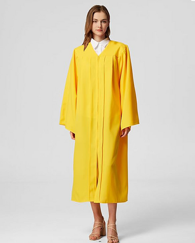 Gold Unisex Matte choir robes for church Baptism Officiant Confirmation Costume,Graduation Gown Pastor &judges robe