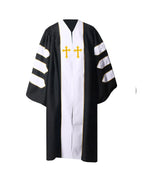 MyGradDay Unisex Deluxe Doctor of Divinity Clergy Robes  Doctorate pulpit robes with Gold Piping Available for Customization