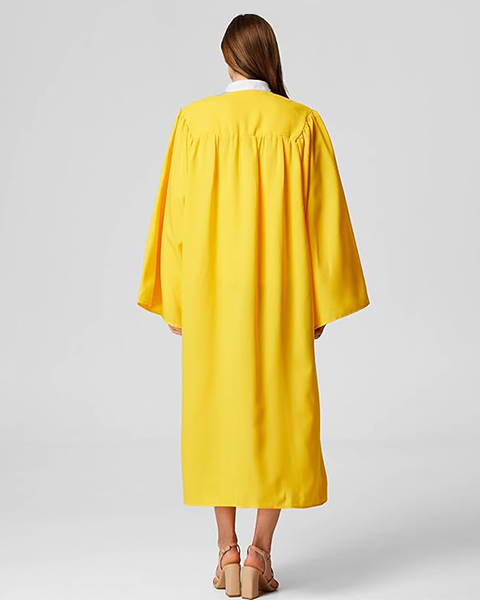 Gold Unisex Matte choir robes for church Baptism Officiant Confirmation Costume,Graduation Gown Pastor &judges robe