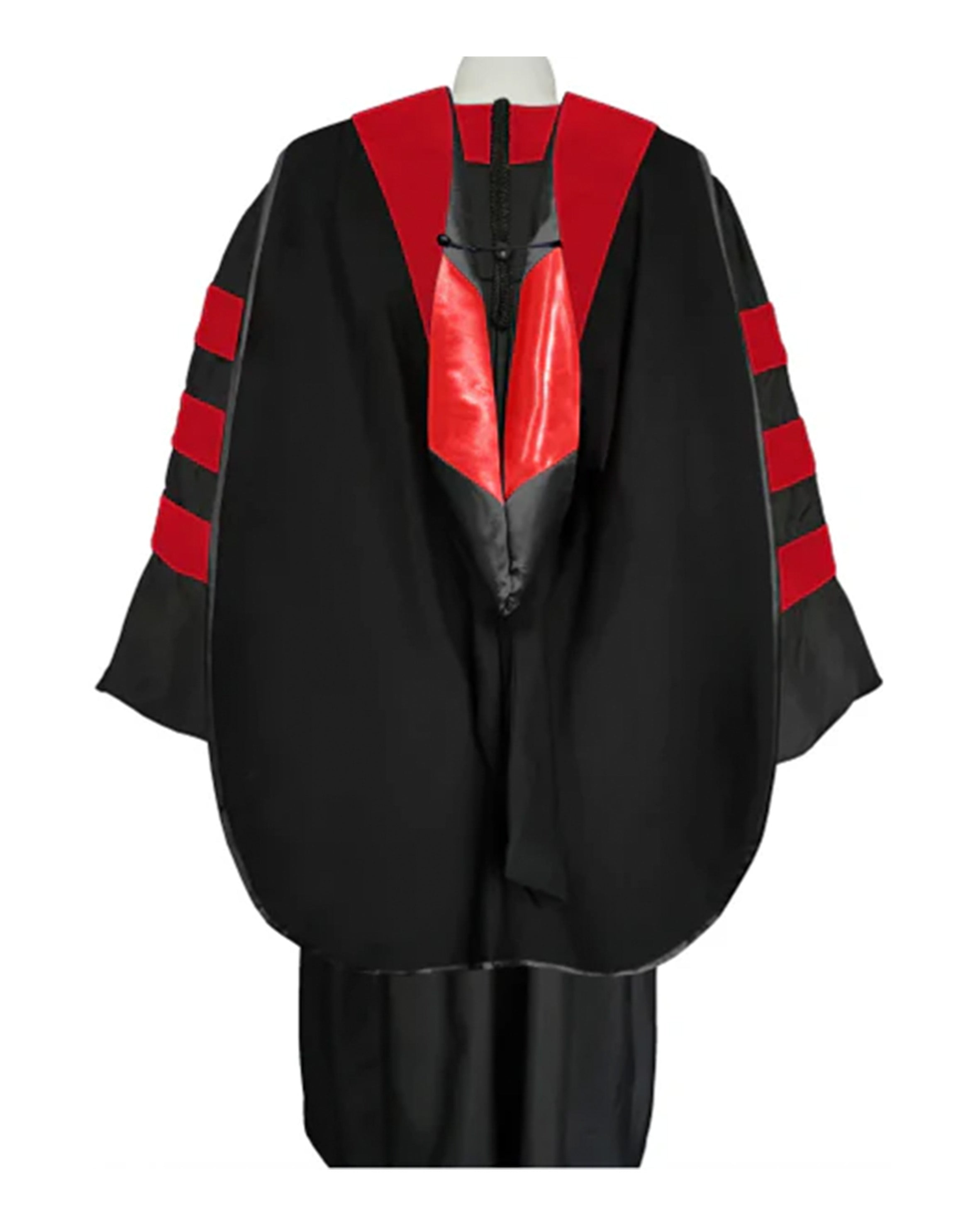 Deluxe Doctoral Graduation Hood with NO piping