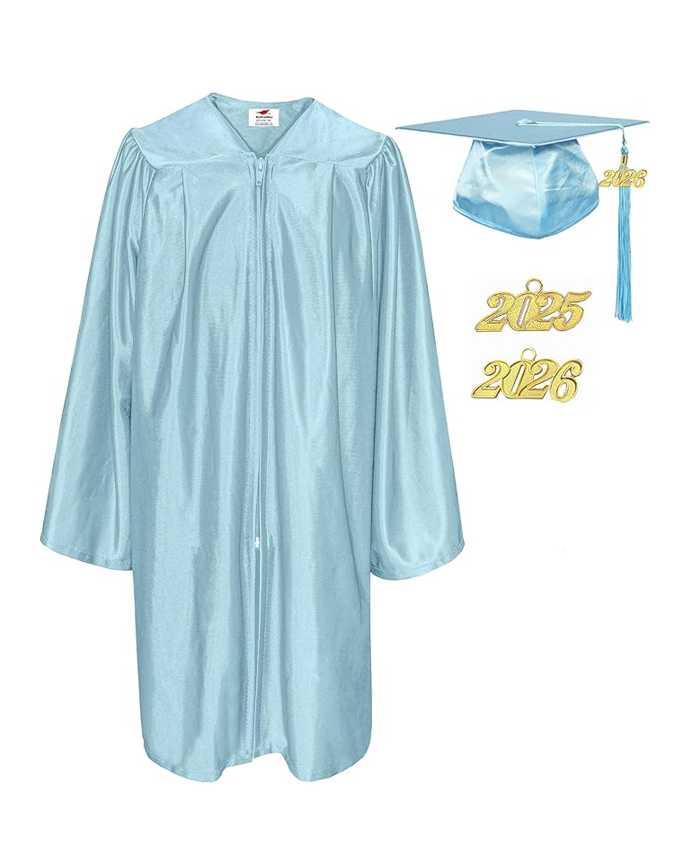 Shiny Kindergarten & Preschool Graduation Gown Cap with Tassel 2026 Charm