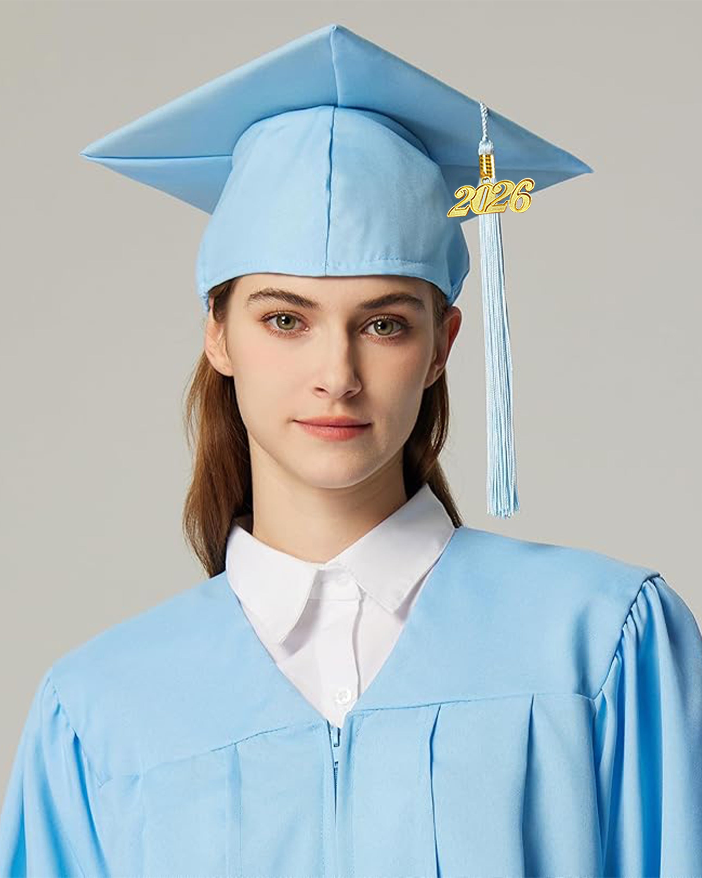 MyGradDay Unisex Adult Matte Graduation Cap with Tassel 2026 Year Charm