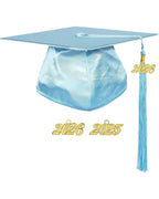 Shiny Kindergarten & Preschool Graduation Gown Cap with Tassel 2026 Charm