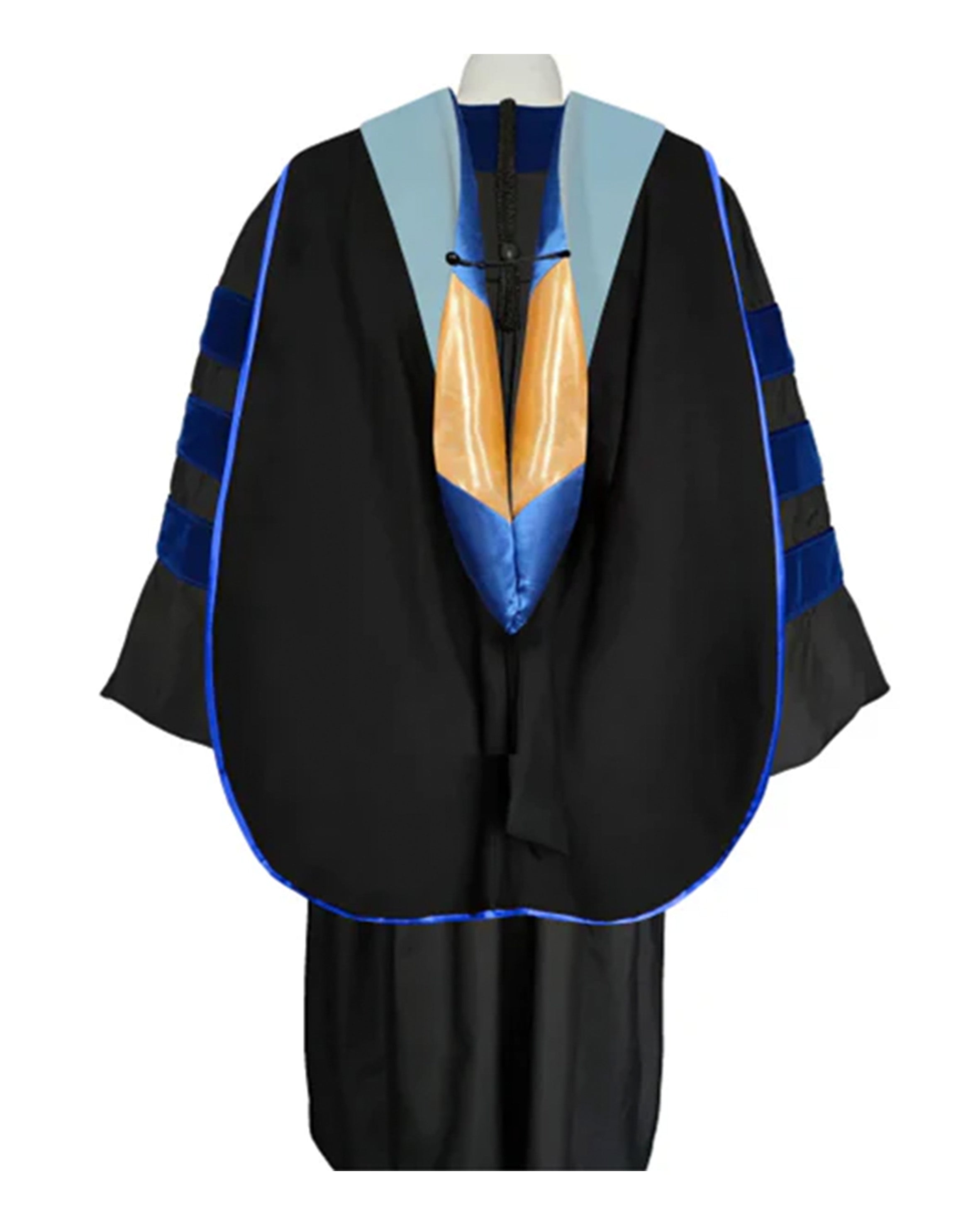 Deluxe Doctoral Graduation Hood with NO piping