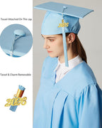 MyGradDay Unisex Adult Matte Graduation Cap with Tassel 2026 Year Charm