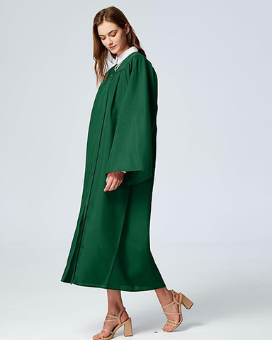 Forest Green Unisex Matte choir robes for church Baptism Officiant Confirmation Costume,Graduation Gown Pastor &judges robe
