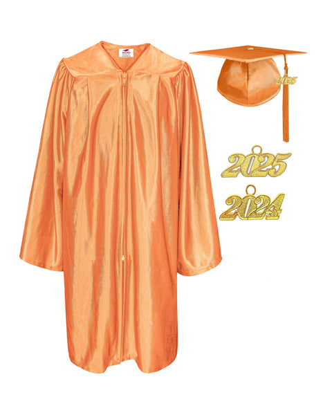 Shiny Preschool and Kindergarten Graduation Gown & Cap Tassel with 2025 Year Charm