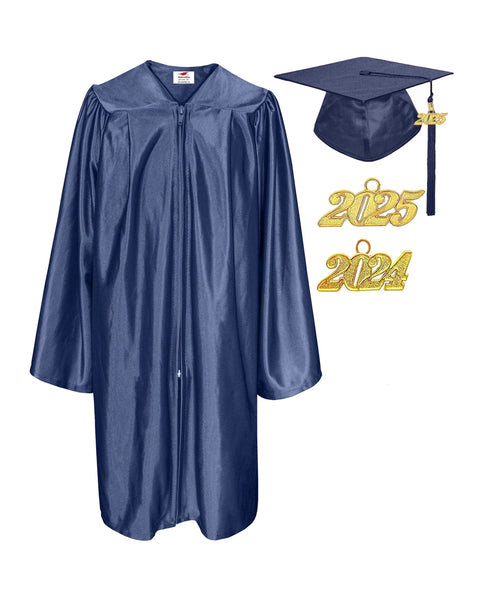 Shiny Preschool and Kindergarten Graduation Gown & Cap Tassel with 2025 Year Charm