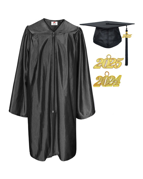 Shiny Preschool and Kindergarten Graduation Gown & Cap Tassel with 2025 Year Charm