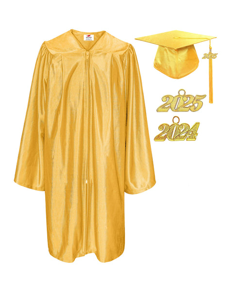 Shiny Preschool and Kindergarten Graduation Gown & Cap Tassel with 2025 Year Charm