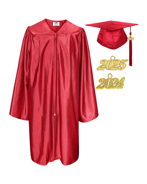 Shiny Preschool and Kindergarten Graduation Gown & Cap Tassel with 2025 Year Charm