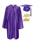 Shiny Preschool and Kindergarten Graduation Gown & Cap Tassel with 2025 Year Charm