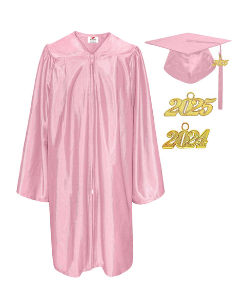 Shiny Preschool and Kindergarten Graduation Gown & Cap Tassel with 2025 Year Charm