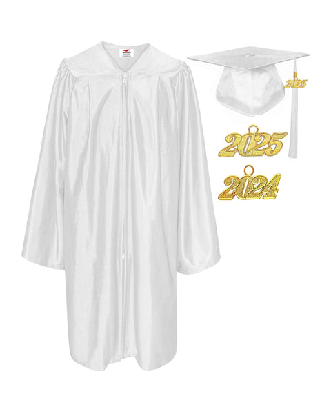 Shiny Preschool and Kindergarten Graduation Gown & Cap Tassel with 2025 Year Charm