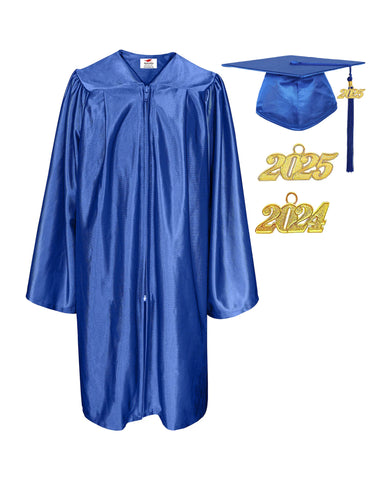 Shiny Preschool and Kindergarten Graduation Gown & Cap Tassel with 2025 Year Charm