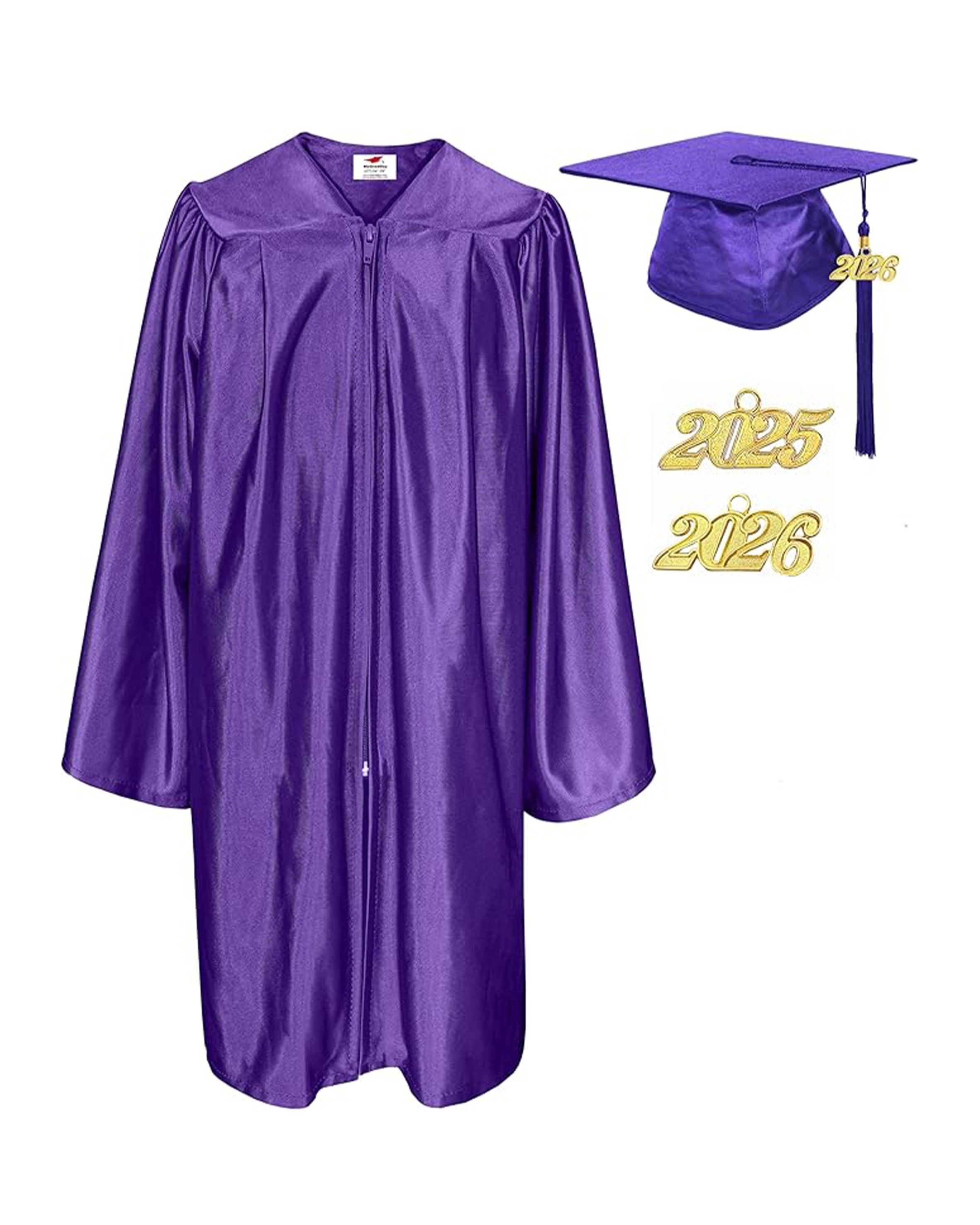 Shiny Kindergarten & Preschool Graduation Gown Cap with Tassel 2026 Charm