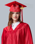 Unisex Shiny Graduation Cap and Gown with Tassel 2026 Year Charm ( Rich Color )