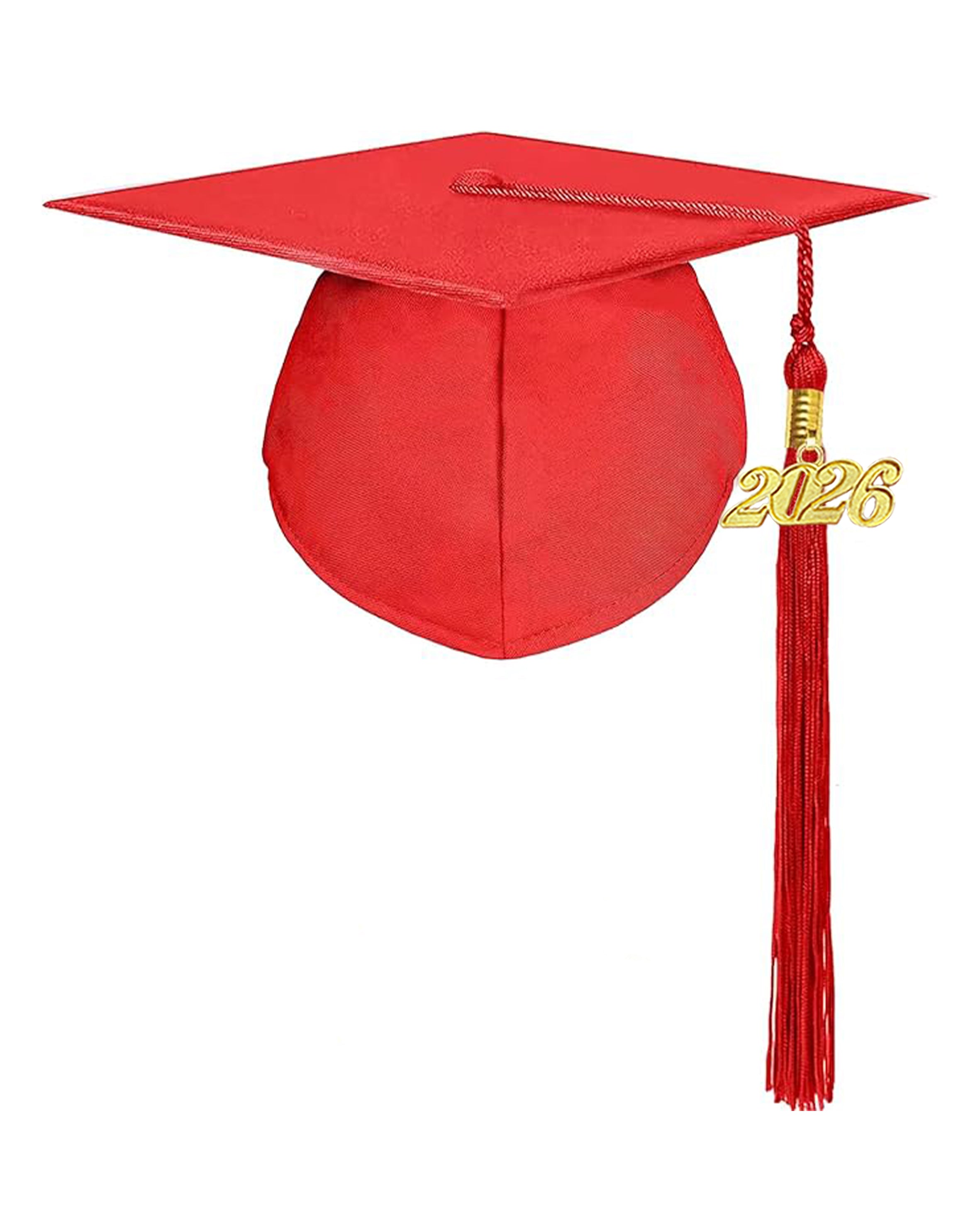 MyGradDay Unisex Adult Matte Graduation Cap with Tassel 2026 Year Charm