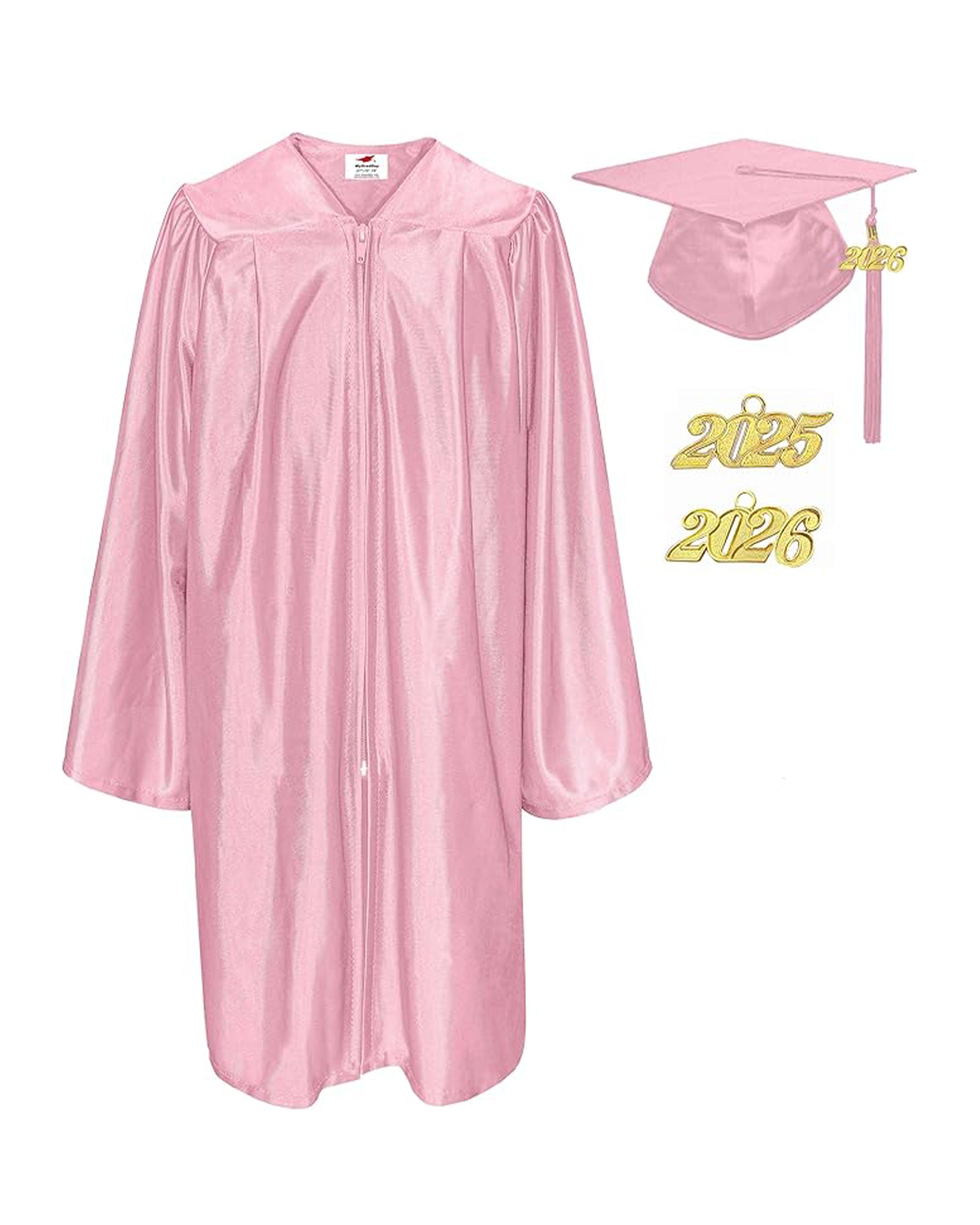 Shiny Kindergarten & Preschool Graduation Gown Cap with Tassel 2026 Charm