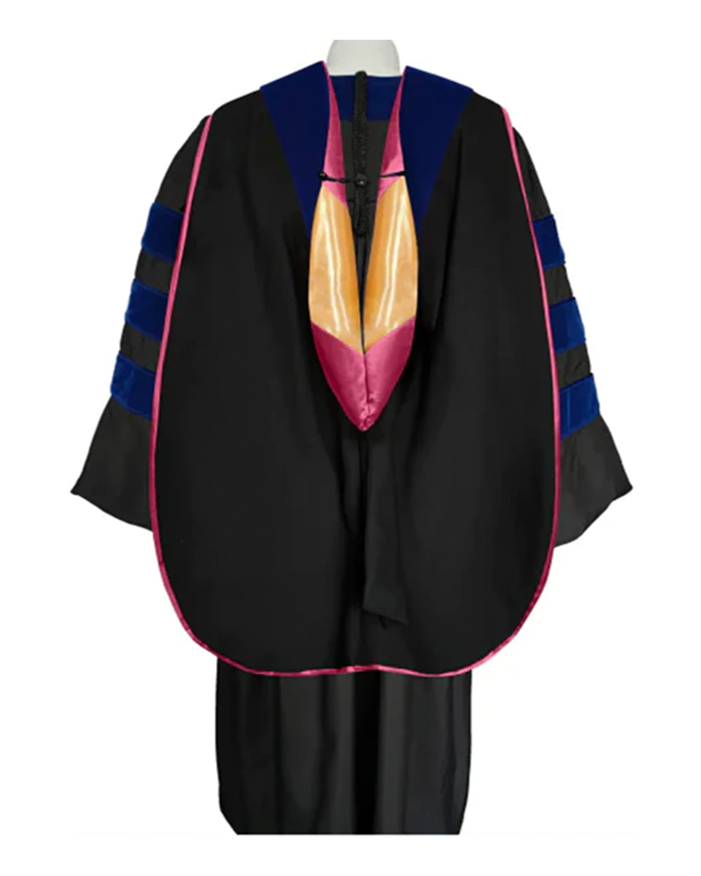 Deluxe Doctoral Graduation Hood with NO piping