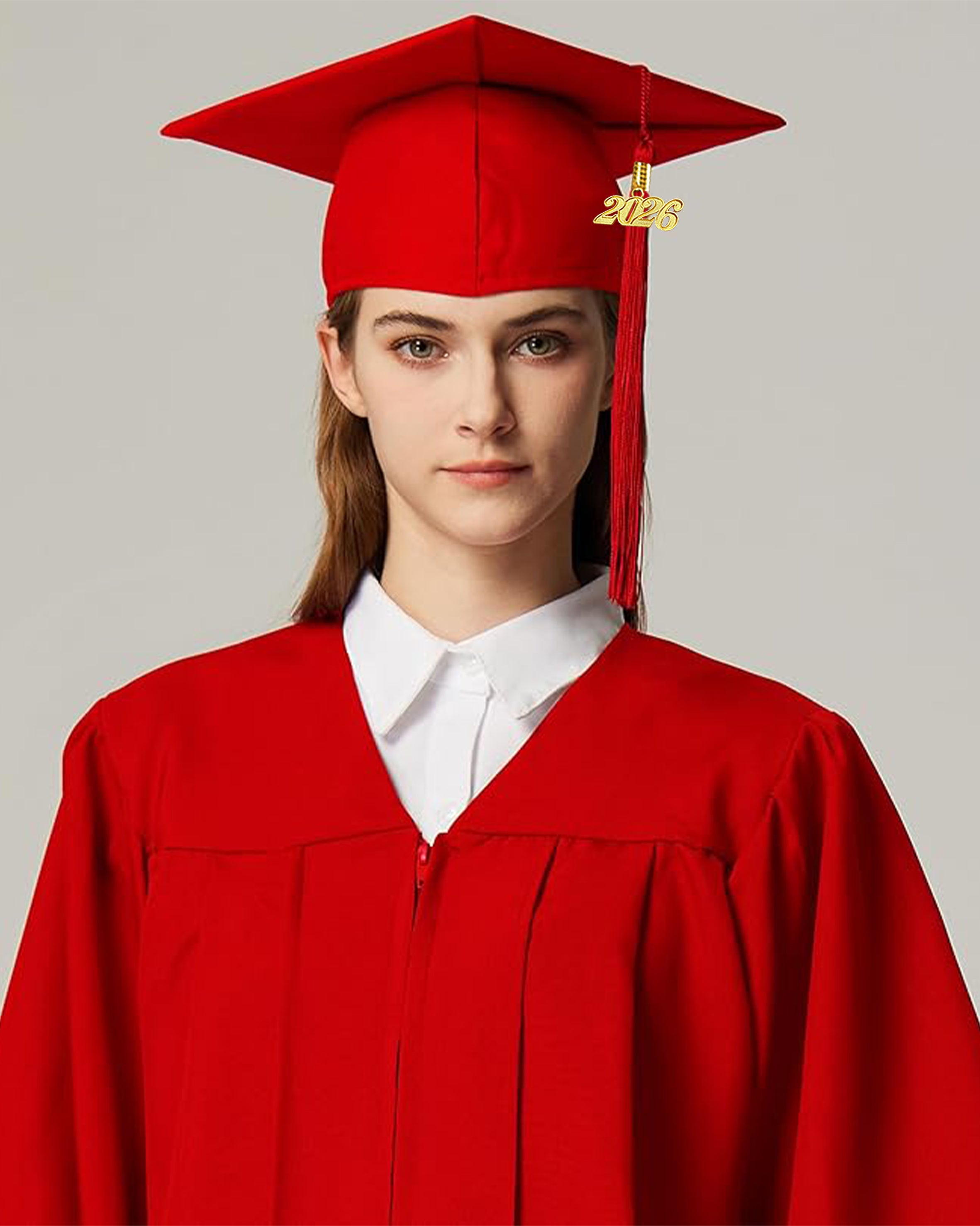 MyGradDay Unisex Adult Matte Graduation Cap with Tassel 2026 Year Charm