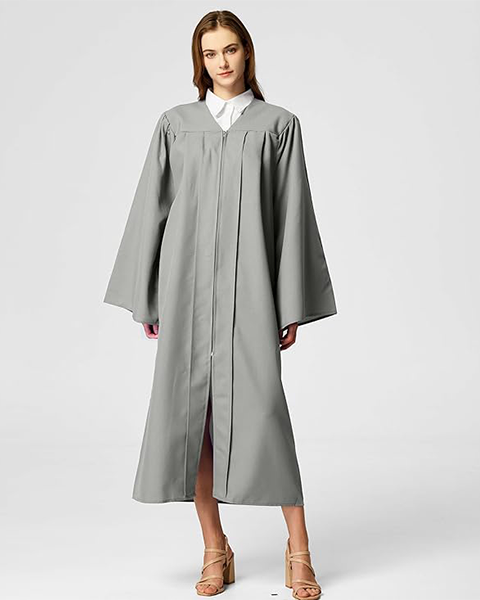 Silver Green Unisex Matte choir robes for church Baptism Officiant Confirmation Costume,Graduation Gown Pastor &judges robe