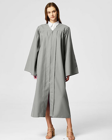 Silver Green Unisex Matte choir robes for church Baptism Officiant Confirmation Costume,Graduation Gown Pastor &judges robe
