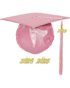Shiny Kindergarten & Preschool Graduation Gown Cap with Tassel 2026 Charm
