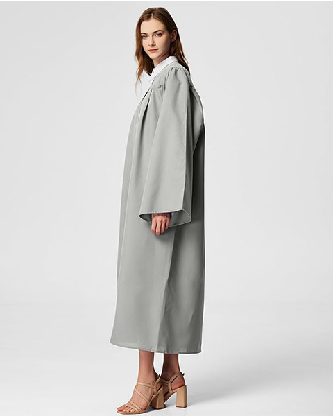 Silver Green Unisex Matte choir robes for church Baptism Officiant Confirmation Costume,Graduation Gown Pastor &judges robe