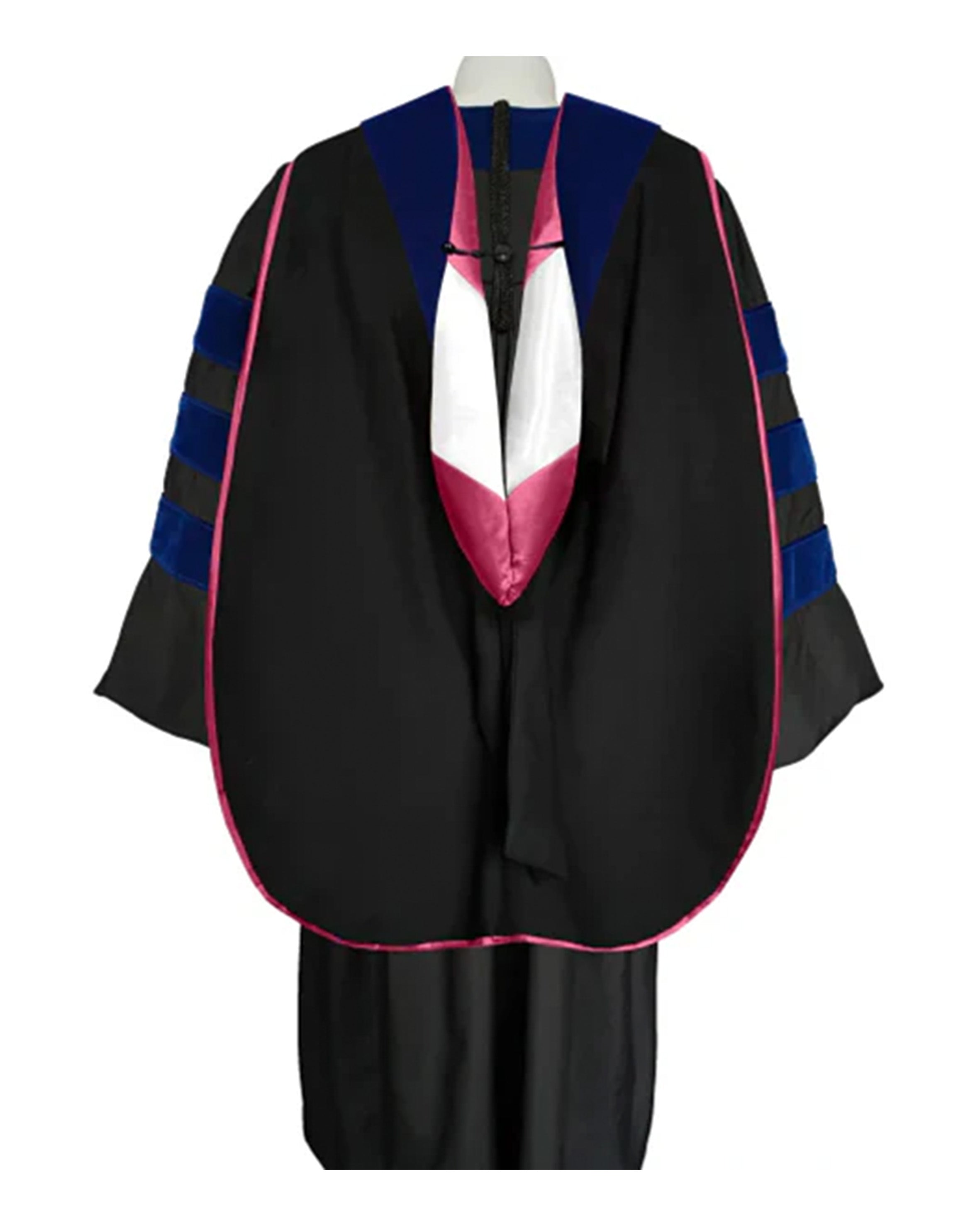 Deluxe Doctoral Graduation Hood with NO piping