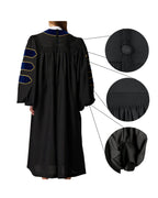MyGradDay Unisex Deluxe Doctor of Divinity Clergy Robes  Doctorate pulpit robes with Gold Piping Available for Customization