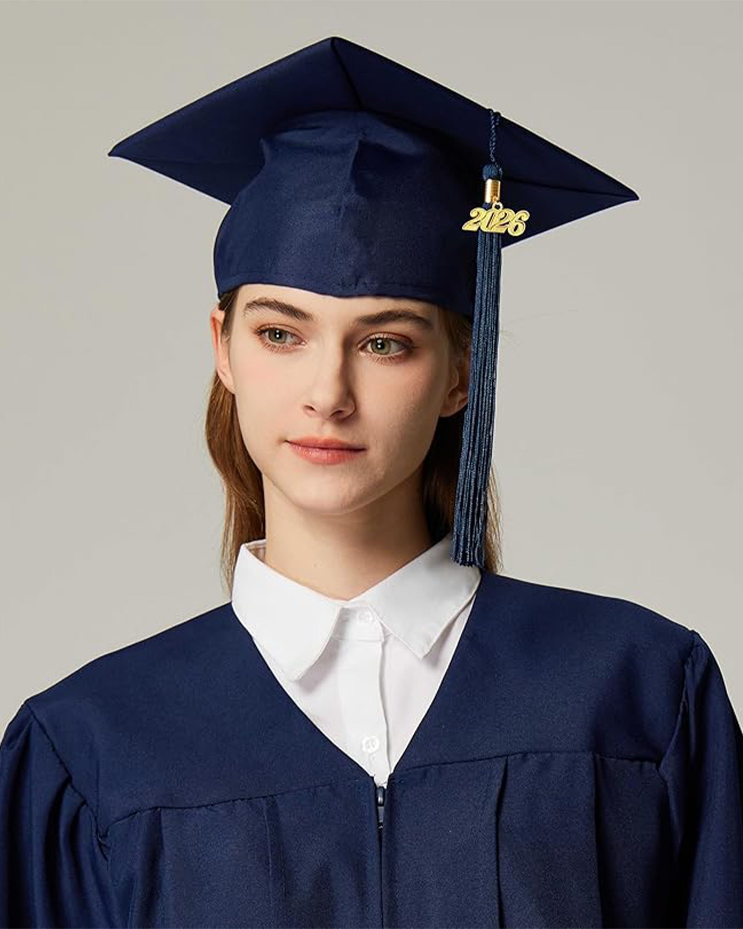 MyGradDay Unisex Adult Matte Graduation Cap with Tassel 2026 Year Charm