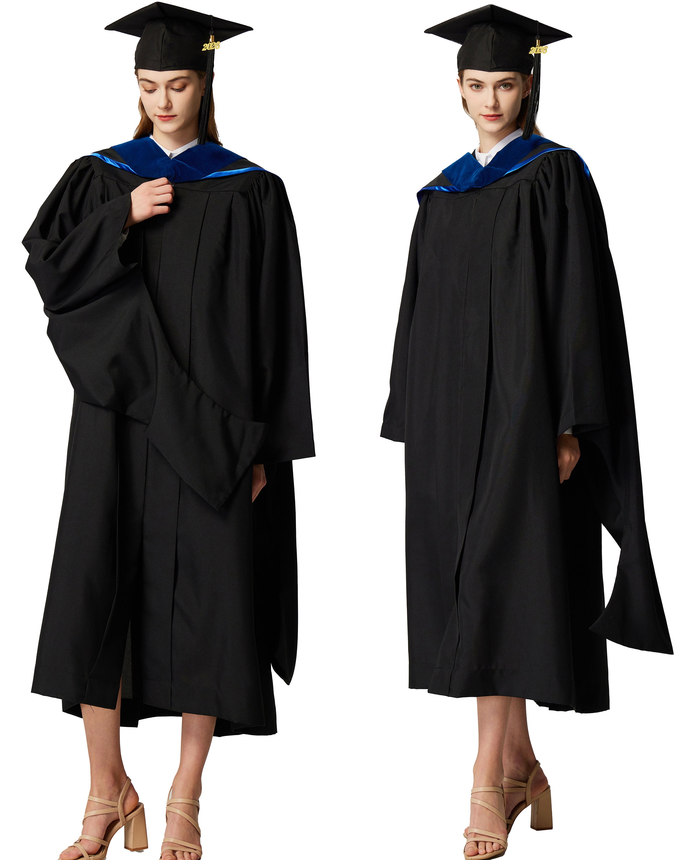 MyGradDay Unisex Master Graduation Gown Cap and Hood Master Regalia with 2026 Tassel
