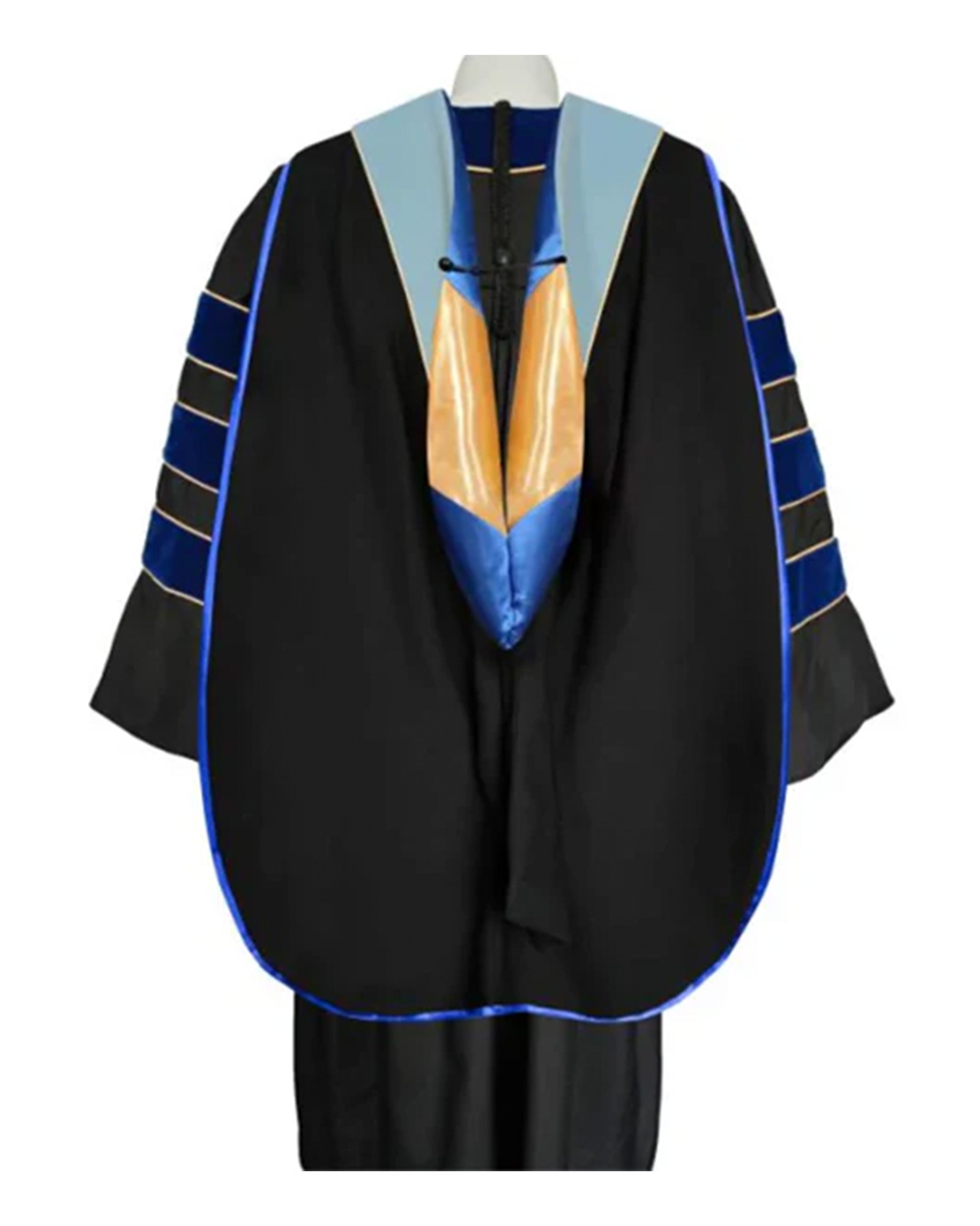 Deluxe Doctoral Graduation Hood with Gold Piping