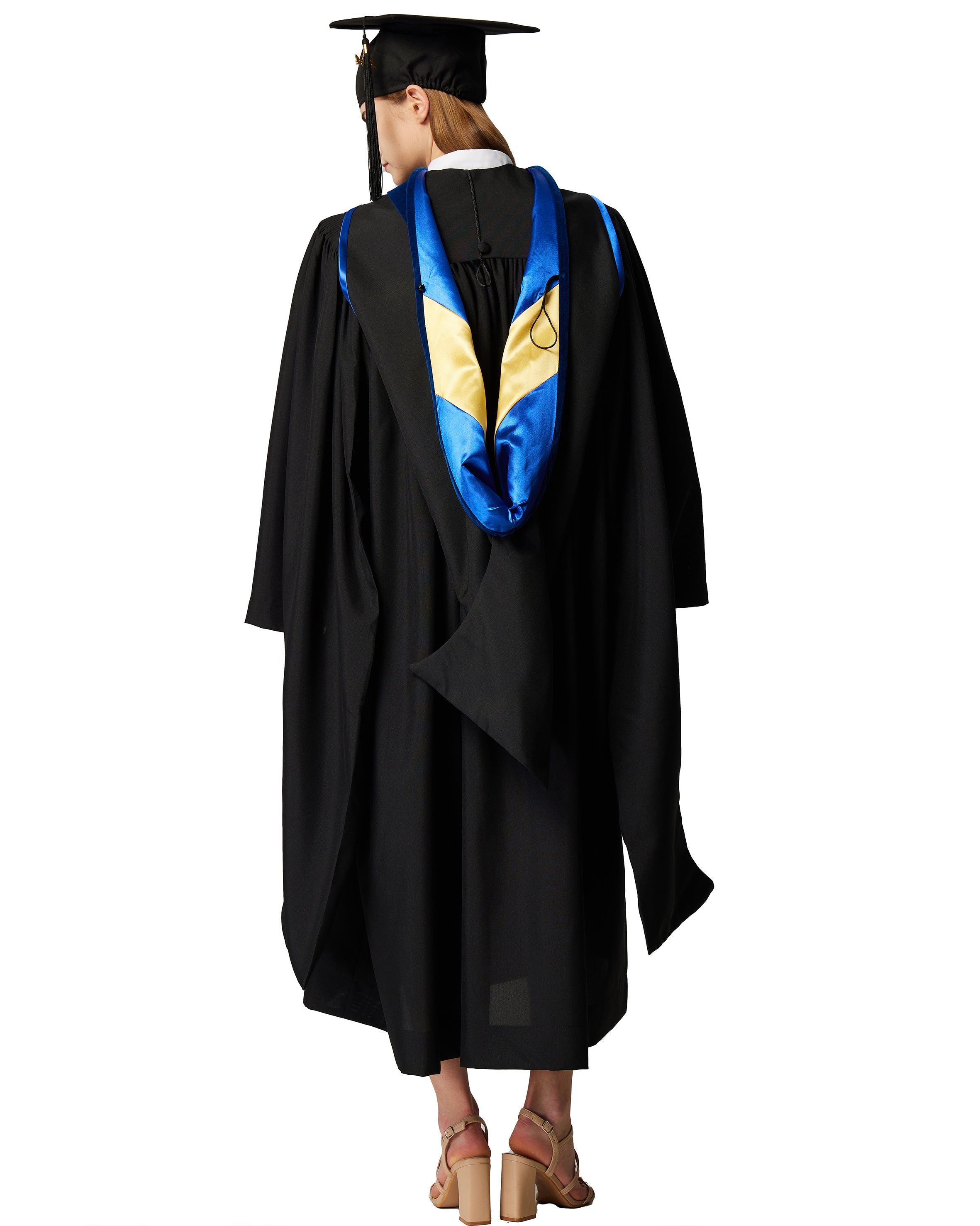 MyGradDay Unisex Master Graduation Gown Cap and Hood Master Regalia with 2026 Tassel