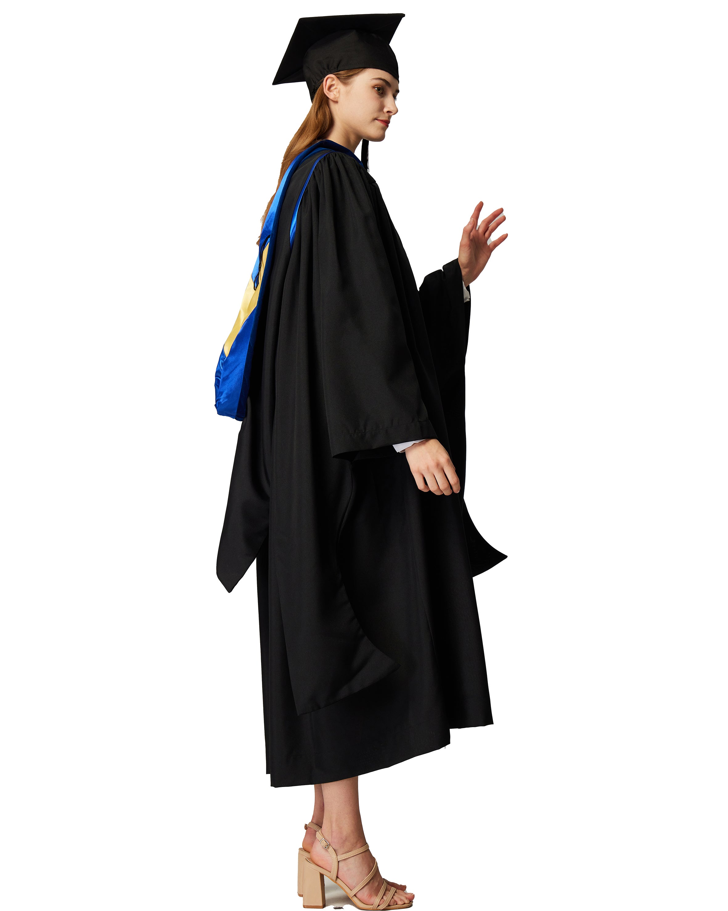 MyGradDay Unisex Master Graduation Gown Cap and Hood Master Regalia with 2026 Tassel