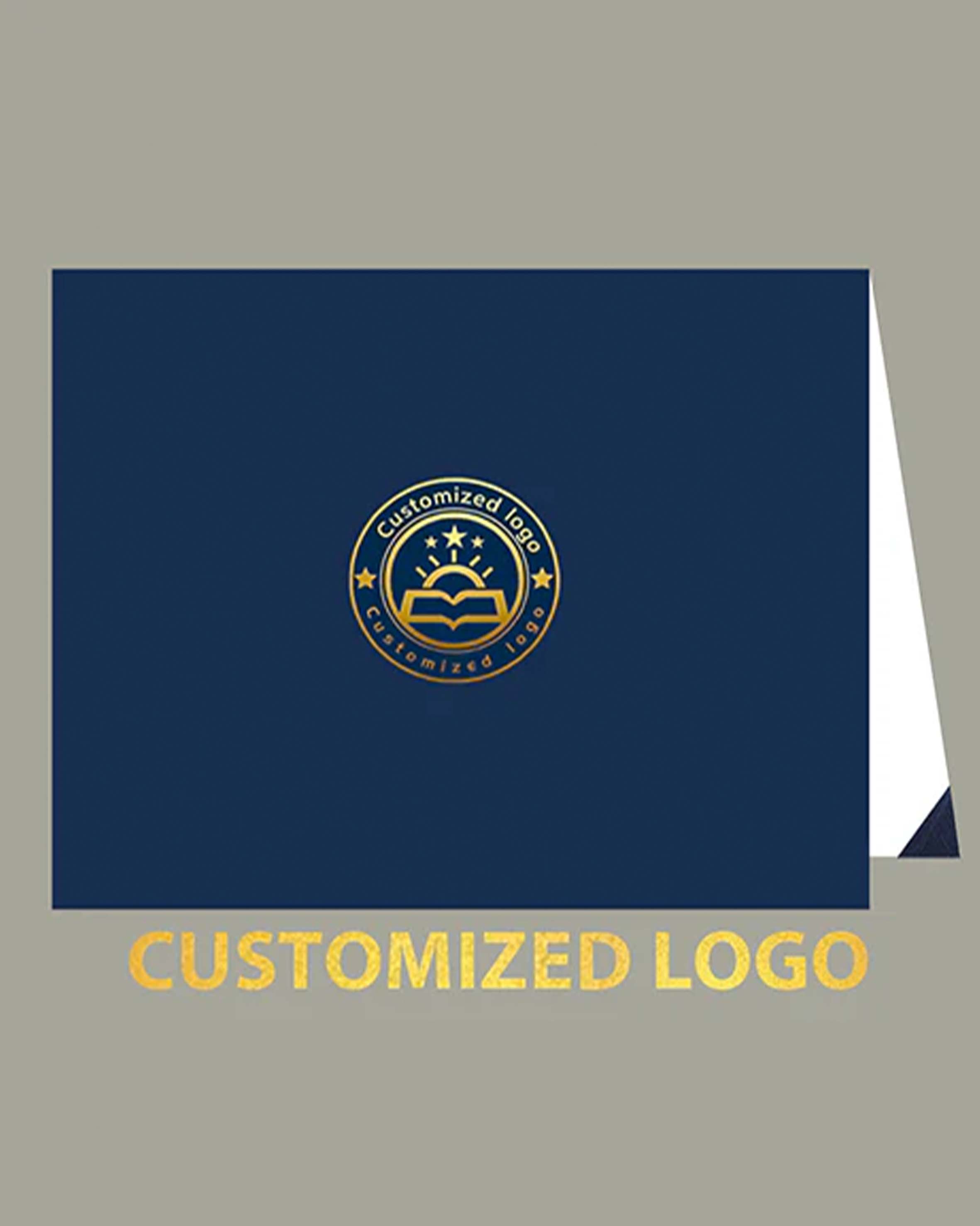 Customized Smooth Graduation Diploma Certificate Cover 8 1/2" x 11" Tent Style
