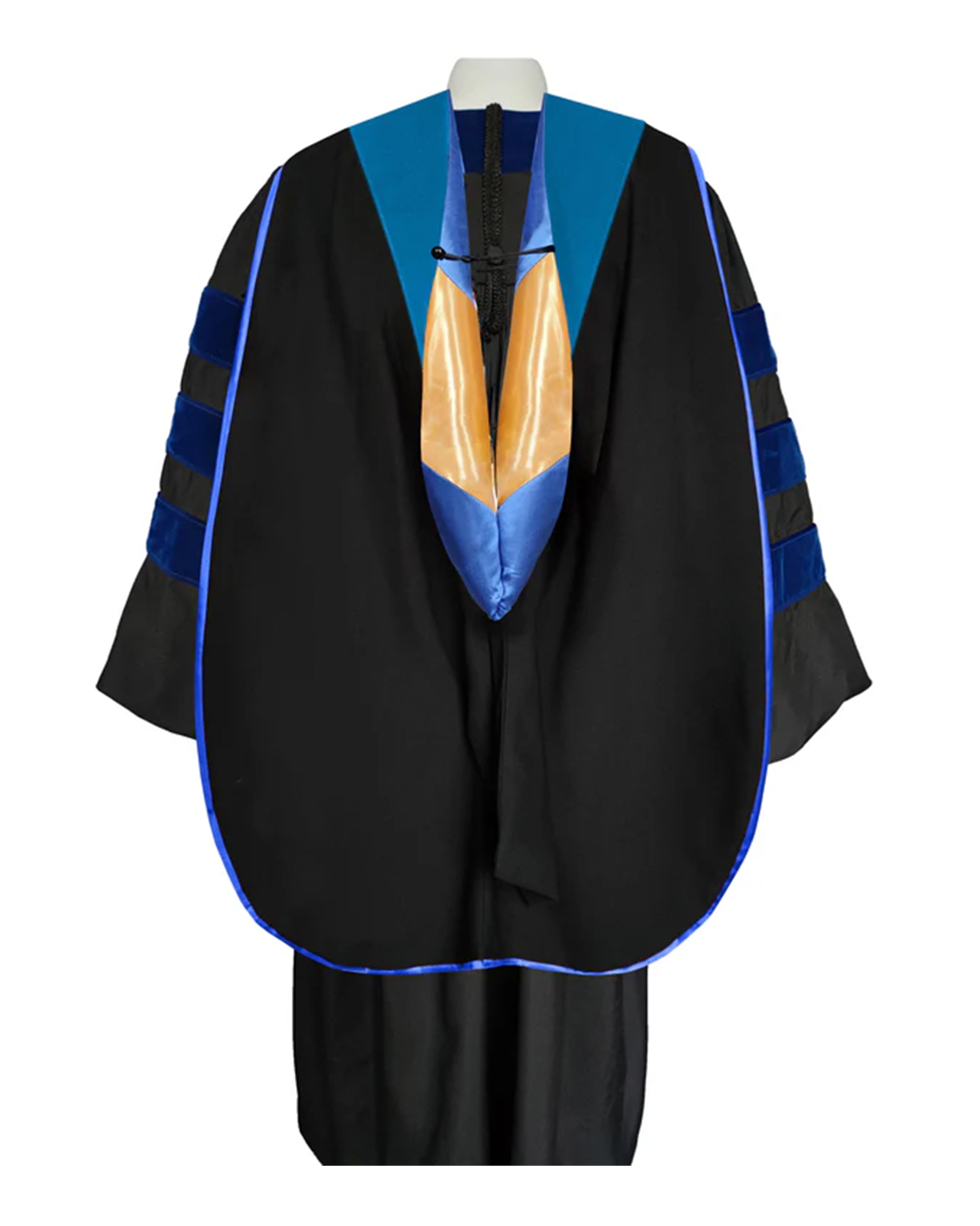 Deluxe Doctoral Graduation Hood with NO piping
