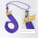 Graduation Tassel with Year Charm 2024/2025 For Cap and Gown Rich Color