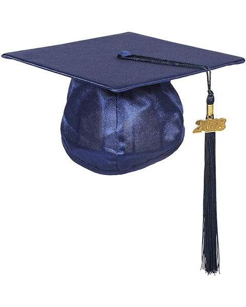 MyGradDay Unisex Adult Shiny Graduation Cap with 2024+2025 Tassel Year Charm