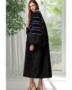 Deluxe Doctoral Graduation Gown|Graduation Regalia|PHD Gown with Gold Piping