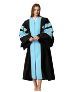 Deluxe Doctoral Graduation Gown|Graduation Regalia|PHD Gown with Gold Piping
