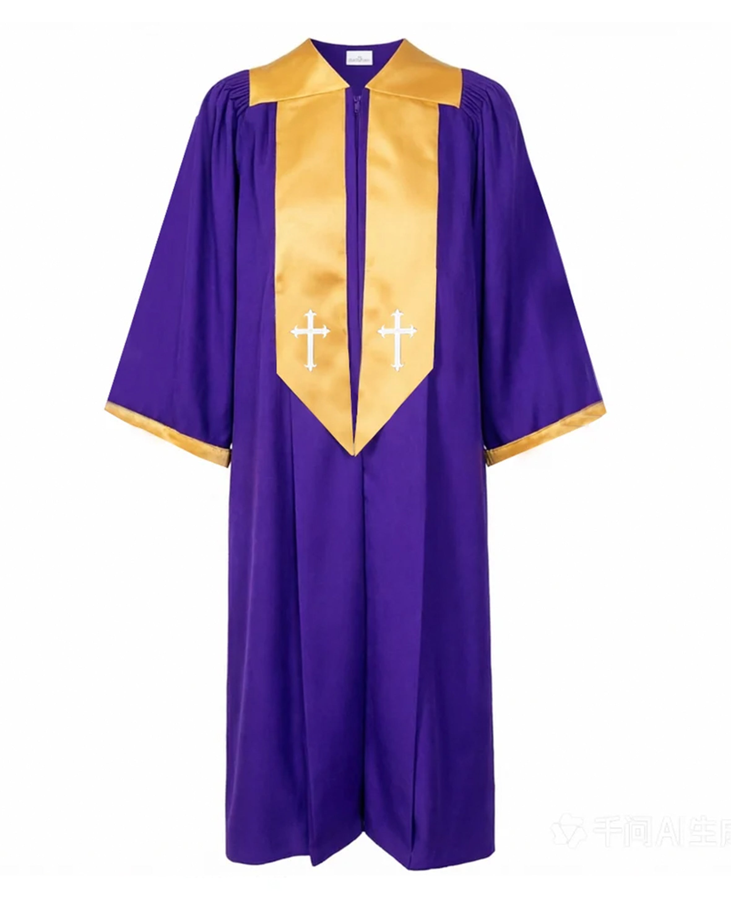 Unisex Deluxe Crescendo Choir Robe with Cuff Sleeves for Adult Open Sleeve MyGradDay