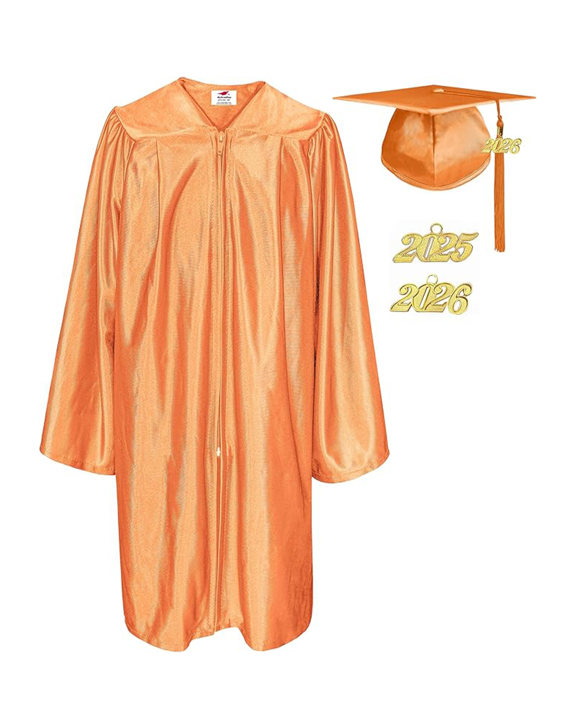 Shiny Kindergarten & Preschool Graduation Gown Cap with Tassel 2026 Charm