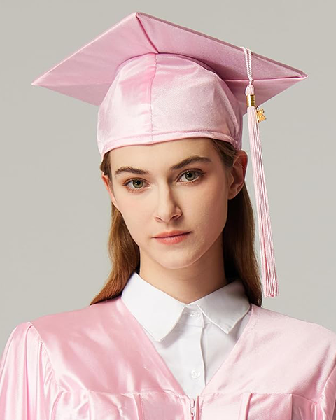 MyGradDay Unisex Adult Shiny Graduation Cap with 2024+2025 Tassel Year Charm