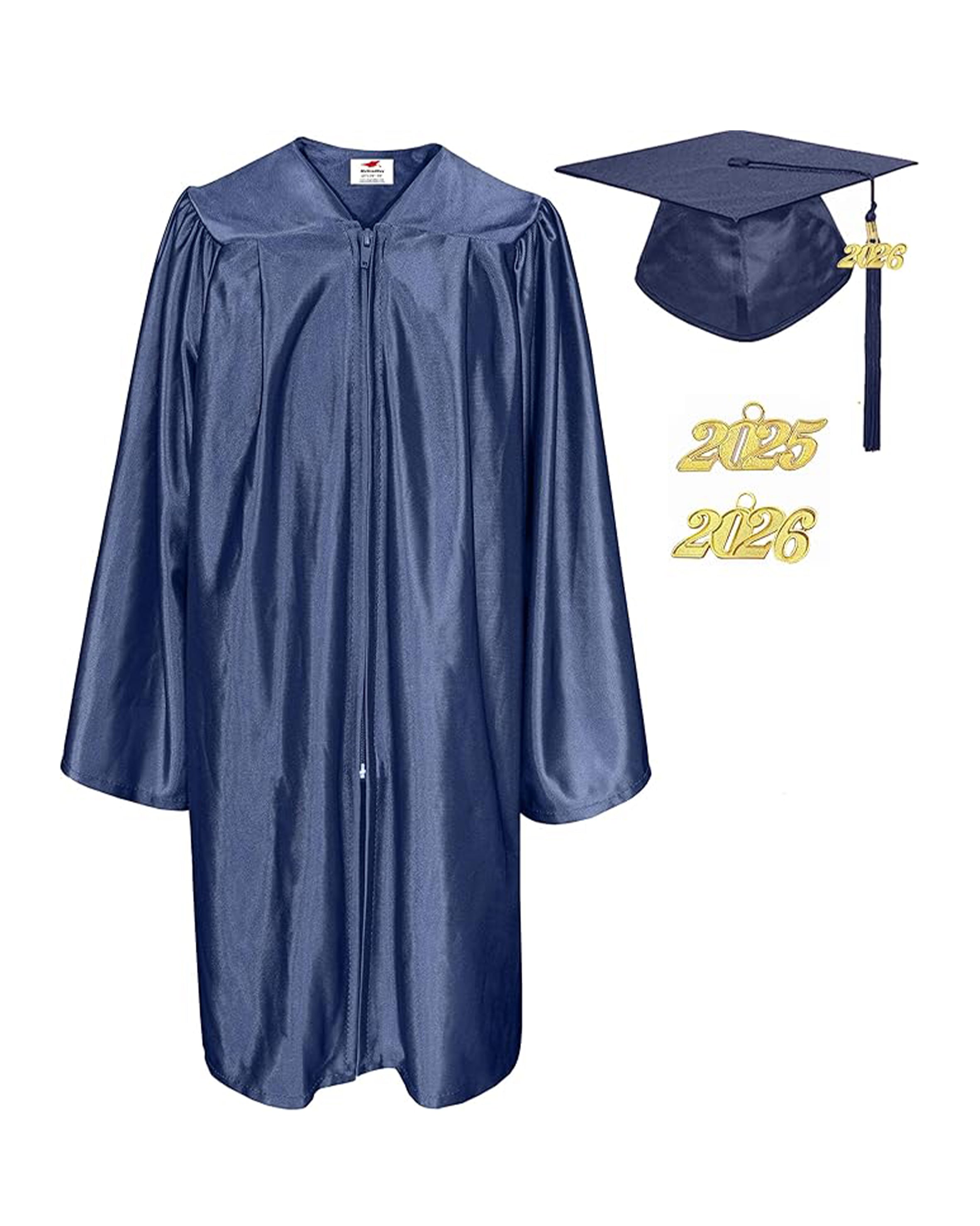 Shiny Kindergarten & Preschool Graduation Gown Cap with Tassel 2026 Charm