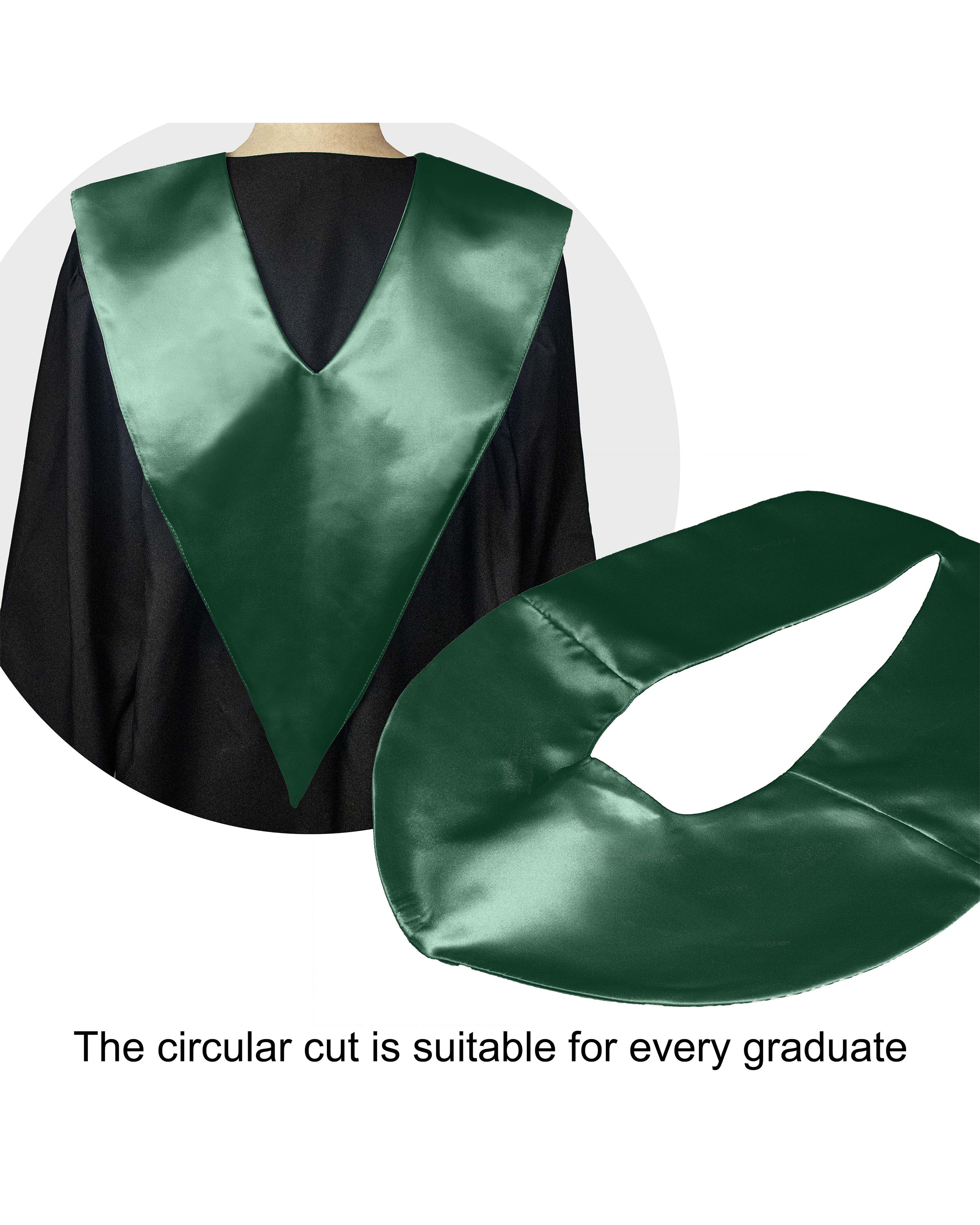 Traditional One Color V Stoles | Graduation Stole | Choir Stole